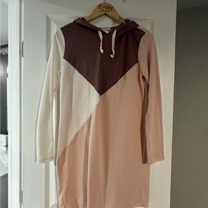 Colorblock Hoodie Dress